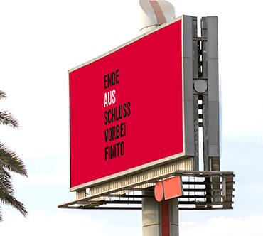 schluss aus straßenschild